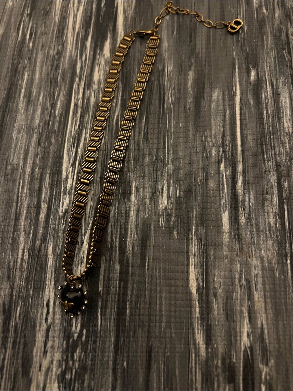 bee choker Vintage-Inspired Gold Tone Necklace